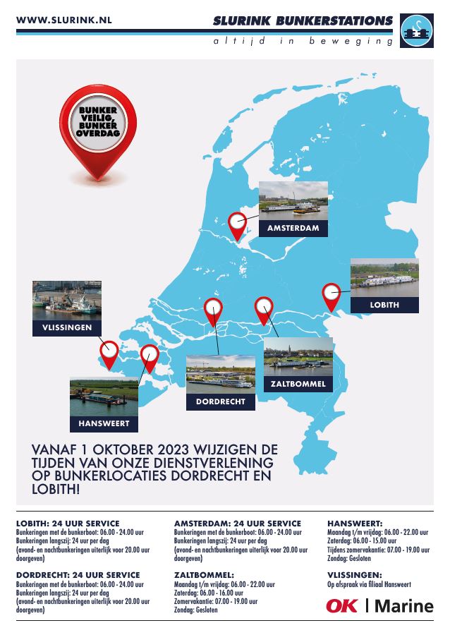Openingstijden per 01-10-23 kaart NL